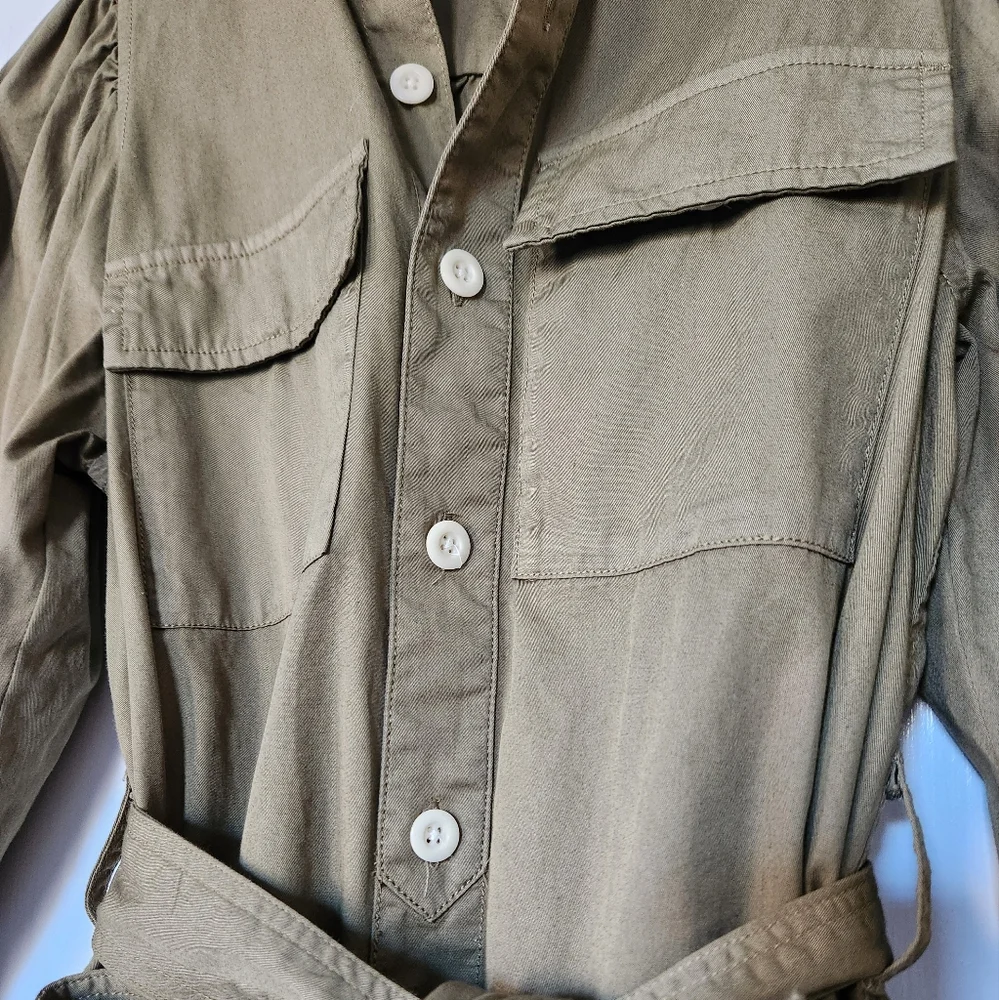 Alex Mill Olive Green Midi Dress - Picture 6 of 9